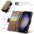 Köp CaseMe Slim Plånboksfodral RFID-skydd Samsung Galaxy S24 Brun Online