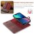 Köp DG.MING 2-in-1 Magnet Wallet iPhone 14 Max Red Online
