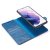 DG.MING 2-in-1 Magnet Wallet Samsung Galaxy S21 Plus Blue - Techhuset.se