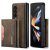 Köp DG.MING 2 in 1 Magnetic Card Slot Case Samsung Galaxy Z Fold 4 Brown Online