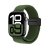 Apple Watch 38/40/41mm med elastiskt vävt nylonarmband grön framifrån