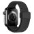 Apple Watch 38/40/41mm visad från sidan med svart nylonarmband