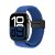 Blått elastiskt vävt nylonarmband för Apple Watch Ultra 2 49mm med magnetspänne