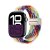 Elastiskt vävd nylonarmband Apple Watch 42/44/45mm regnbåge med magnetspänne