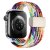 Apple Watch 42/44/45mm regnbåge nylonarmband elastiskt och justerbart