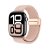 Rosa nylonarmband Apple Watch 42/44/45mm justerbar passform