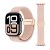 Bekvämt elastiskt Apple Watch armband i rosa vävd nylon 42mm 44mm 45mm