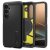 Spigen Samsung Galaxy S26 Case Rugged Armor MagSafe Black monterat på telefon fram och bak