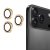Guldfärgat Hat Prince glitter linsskydd i glas och aluminium monterat på iPhone 17 Pro – 3-pack