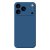 Baksida av iPhone 17 Pro Max med TPU-skal i blå färg, visar elegant design och passform