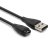 USB-laddare till Garmin Vivoactive 5 i svart utförande, liggande vy