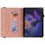 Elegant rosa fodral med fjärilar till Samsung Galaxy Tab A11 Plus – plånboksdesign