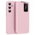 Rosa Smart View-läderfodral till Samsung Galaxy S26 – fram- och baksida