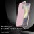 Smart View-fönster på rosa läderfodral till Galaxy S26 – notiser synliga