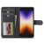 Öppet svart LC.IMEEKE plånboksfodral till iPhone 16e med kortfack
