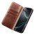 Öppnat Qialino iPhone 17 Pro läderfodral med kortfack i locket