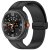 Framsida av Samsung Galaxy Watch 8 Classic med sportigt svart silikonarmband och magnetlås