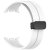 Magnetiskt silikonarmband i vit färg för Galaxy Watch 8 44mm, böjt i öppen form