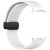 Elegant vitt silikonarmband med magnetlås till Samsung Galaxy Watch 8 44mm, sida