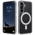 Samsung Galaxy S26 Plus med transparent MagSafe-skal – fram- och baksida