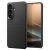 Spigen Samsung Galaxy S26 Case Liquid Air Black monterat på telefon fram och bak