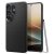 Spigen Samsung Galaxy S26 Ultra Case Liquid Air Black monterat på telefon fram och bak