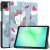 Samsung Galaxy Tab A11 fodral med enhörningsmotiv i grått och rosa