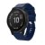 Garmin Fenix 8 43mm med blått silikonarmband – framsida
