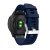 Baksida av Garmin Fenix 8 43mm med blått silikonarmband
