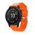 Garmin Fenix 8 43mm med orange silikonarmband – framsida