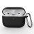 Svart silikonskal med karbinhake till Apple AirPods Pro 3 – tåligt och stilrent