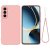 Rosa silikonskal till Samsung Galaxy A17 med handledsrem