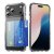 Genomskinligt skal med kortfack för iPhone 17 Pro – fram- och baksida