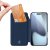 Närbild på blått Dux Ducis Skin Pro-fodral för iPhone 17 Pro med kortplats