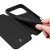 Detaljbild av kortfack i svart Dux Ducis Skin Pro Series fodral för iPhone 17 Pro Max