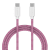 USB-kabel USB-C - USB-C 3A 1m Rosa