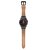 Garmin Fenix 8 43mm med brunt läderarmband sett uppifrån