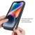 Stöttåligt svart Allround Cover skal för iPhone 17e i handen