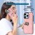 Köp iPhone 14 Pro Kortfack Skal Ring Rosa Online