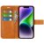 Köp iPhone 15 Plus Wallet Leather Cognac Online