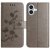 Läderfodral Fjärilar iPhone 16 Grå