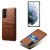 Läderskal Kortfack Samsung Galaxy S22 Plus Brun - Techhuset.se