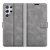 Leather Wallet Samsung Galaxy S22 Ultra Grey - Techhuset.se