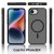 iPhone 16e matt svart Magnetic MagSafe skal – front och baksida visade