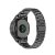 Garmin Fenix 8 43mm med monterat svart armband i metall – vy bakifrån