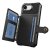 Svart Multi-Slot Case för iPhone 17e – skal med integrerad plånbok