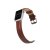 Premium Leather Band Apple Watch Series 11 46mm Brown - helhetsbild på armbandet med klockan