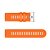 Utbytbara delar av orange silikonarmband till Garmin Fenix 7X Pro – liggande