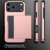 Multifunktionellt roséguldskal iPhone 17 Pro - kort och skydd