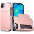 Roséguld iPhone 16e skal med kortfack – elegant mobilskal